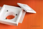 Stylowy gipsowy anemostat Ergovent 125 mm kwadrat - obrazek 8