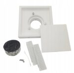 Stylowy gipsowy anemostat Ergovent 125 mm kwadrat - obrazek 4
