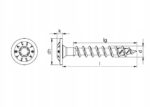 WURTH Wkręt do słupków ASSY 4 WH RW40-(A3K)-6X40/36 100szt. - obrazek 2