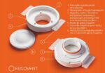 Stylowy gipsowy anemostat Ergovent 125 mm kwadrat - obrazek 2