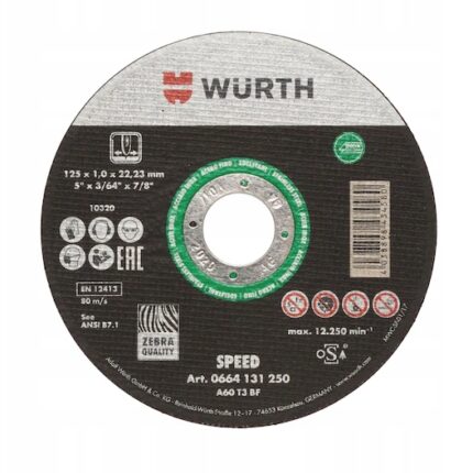 WURTH Tarcza tnąca do stali A2.125X1.0X22.2 25szt.