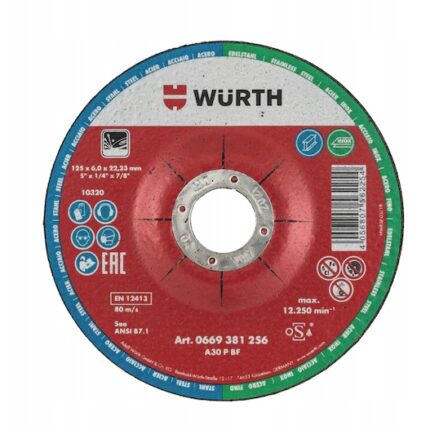 WURTH Tarcza do szlifowania A2 D125X6.0