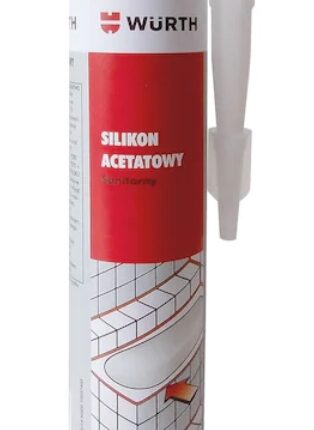 WURTH silikon sanitarny acetatowy BEZBARWNY 310ml