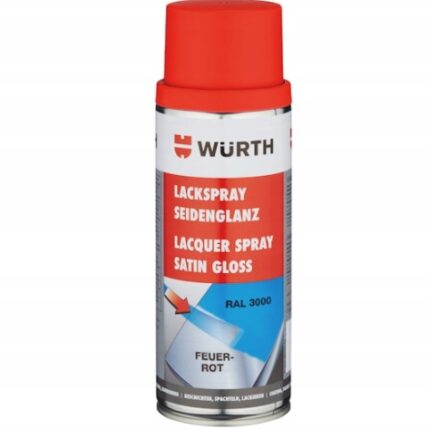 WURTH Lakier w spray'u, RAL3000 CZERWONY 400ML