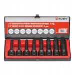 WURTH Zestaw nasadek udarowych 1/2'' grot HEX 8SZT