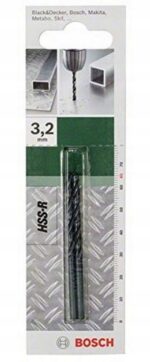 BOSCH Wiertło do metalu 3,2mm HSS-R, DIN 338 2szt
