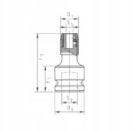 WURTH Adapter 1/4 cala z uchwytem szybkowymiennym - obrazek 2