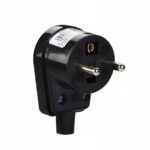SCHNEIDER ELECTRIC Wtyczka 2P+PE, boczne wyprowadzenie przewodu, czarna