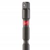 MILWAUKEE Adapter gniazda Shockwave 1/4'' Hex - 1/4" kwadrat, 50mm 1szt.